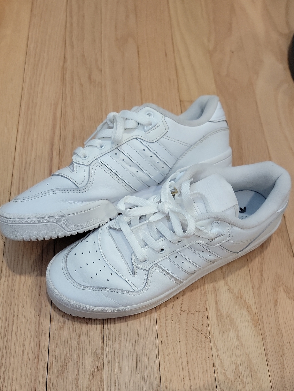 Adidas Rivalry White Leather Sneakers